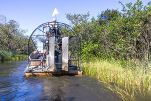 Airboat from the back